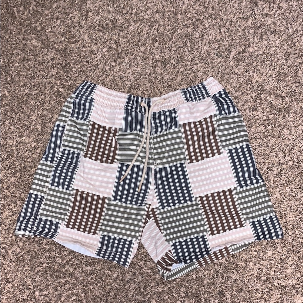 Men’s Forever 21 Striped Patchwork Shorts Size Large